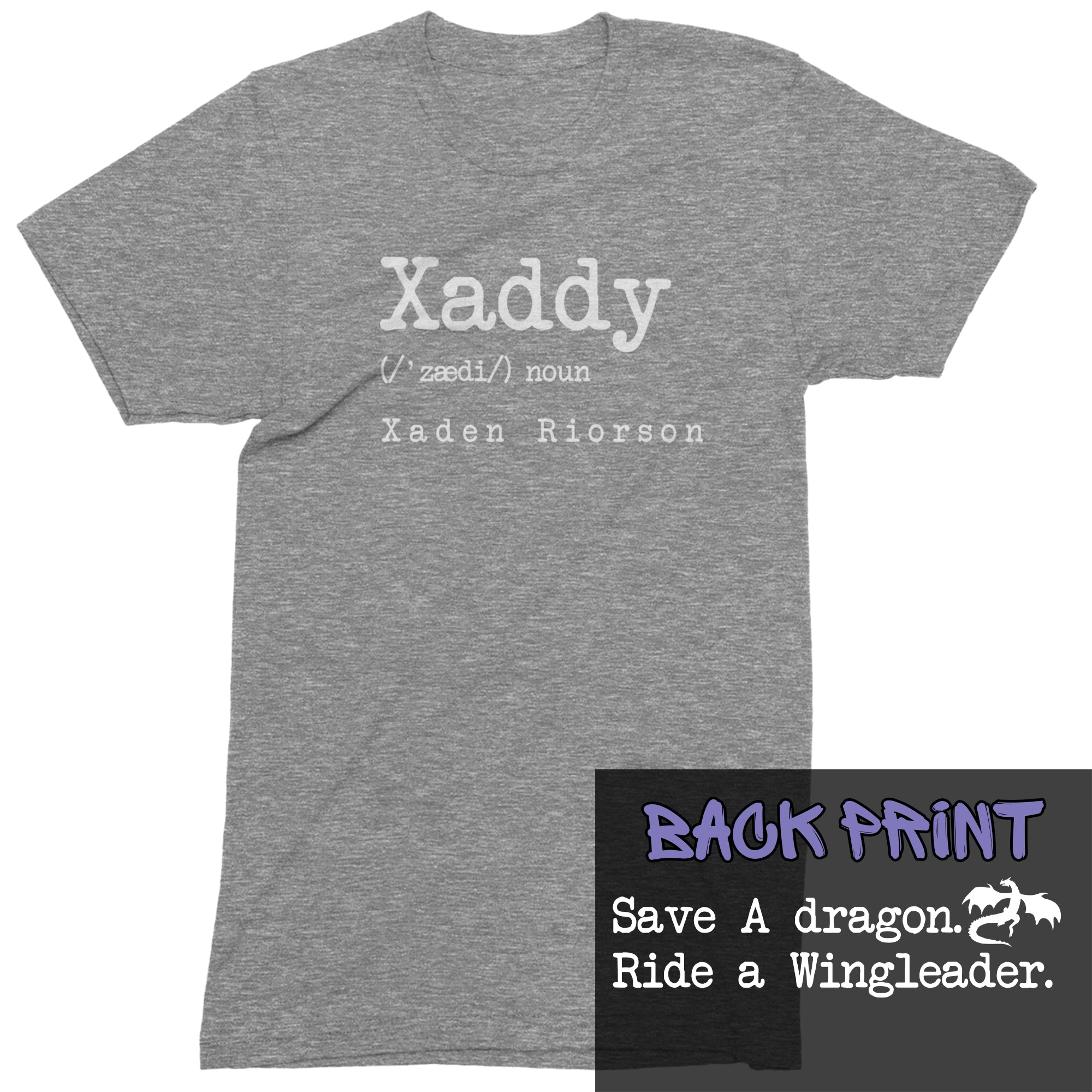 Xaddy Save A Dragon Ride A Wingleader Mens T-shirt Heather Grey