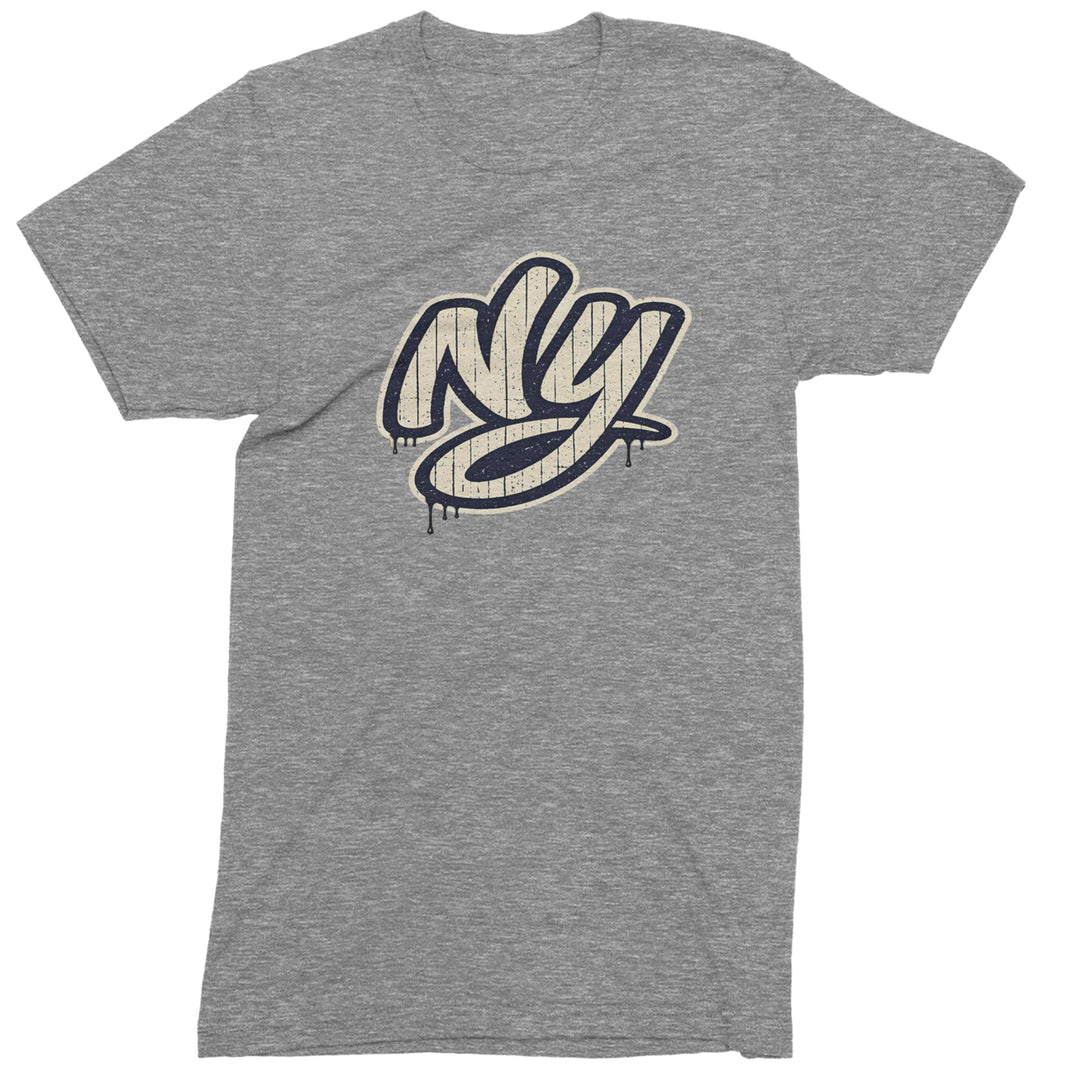 NYC New York City Grunge Street Mens T-shirt Heather Grey