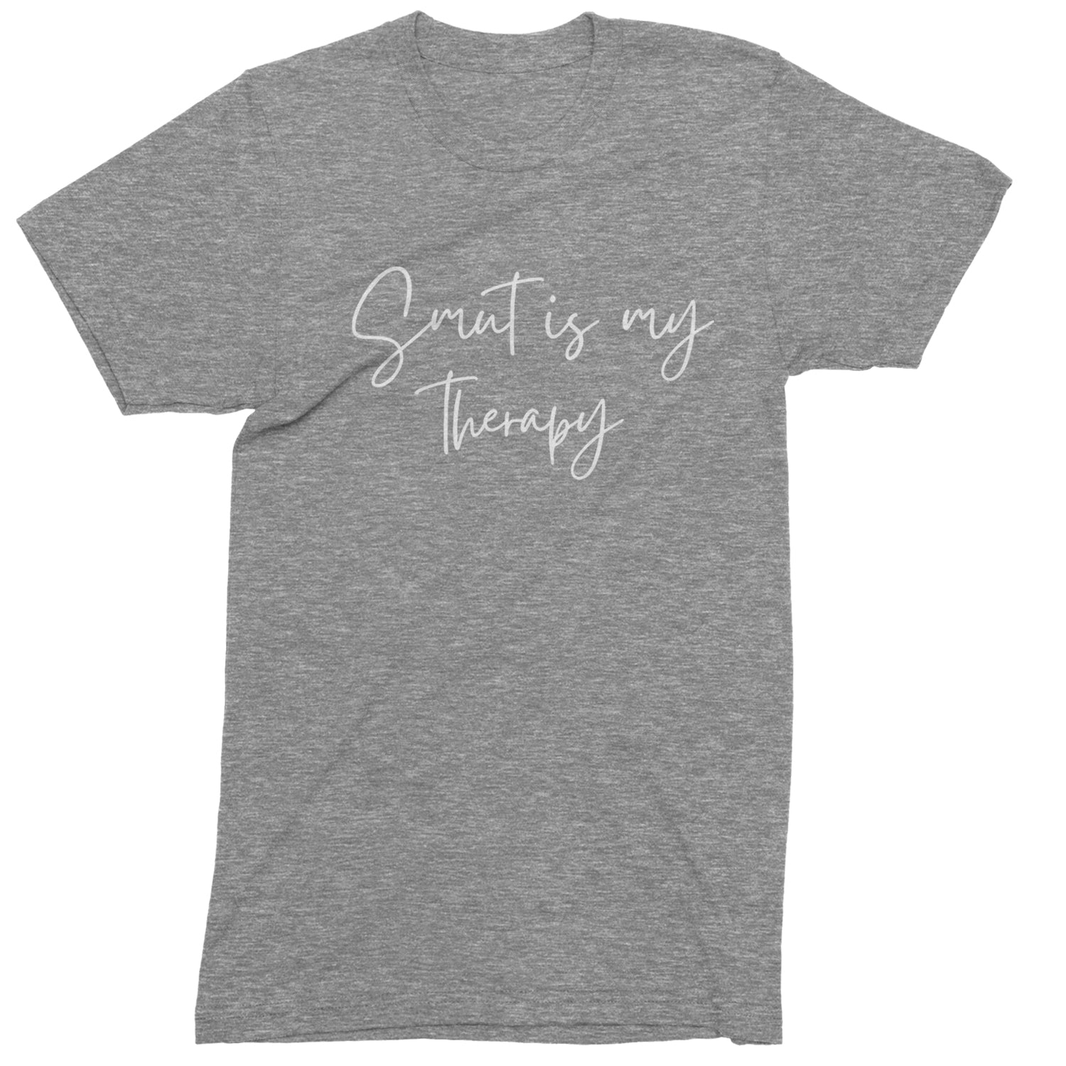 Smut Is My Therapy Romantasy Mens T-shirt Heather Grey