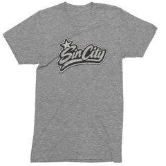 Sin City Vegas Retro Vintage Mens T-shirt Heather Grey