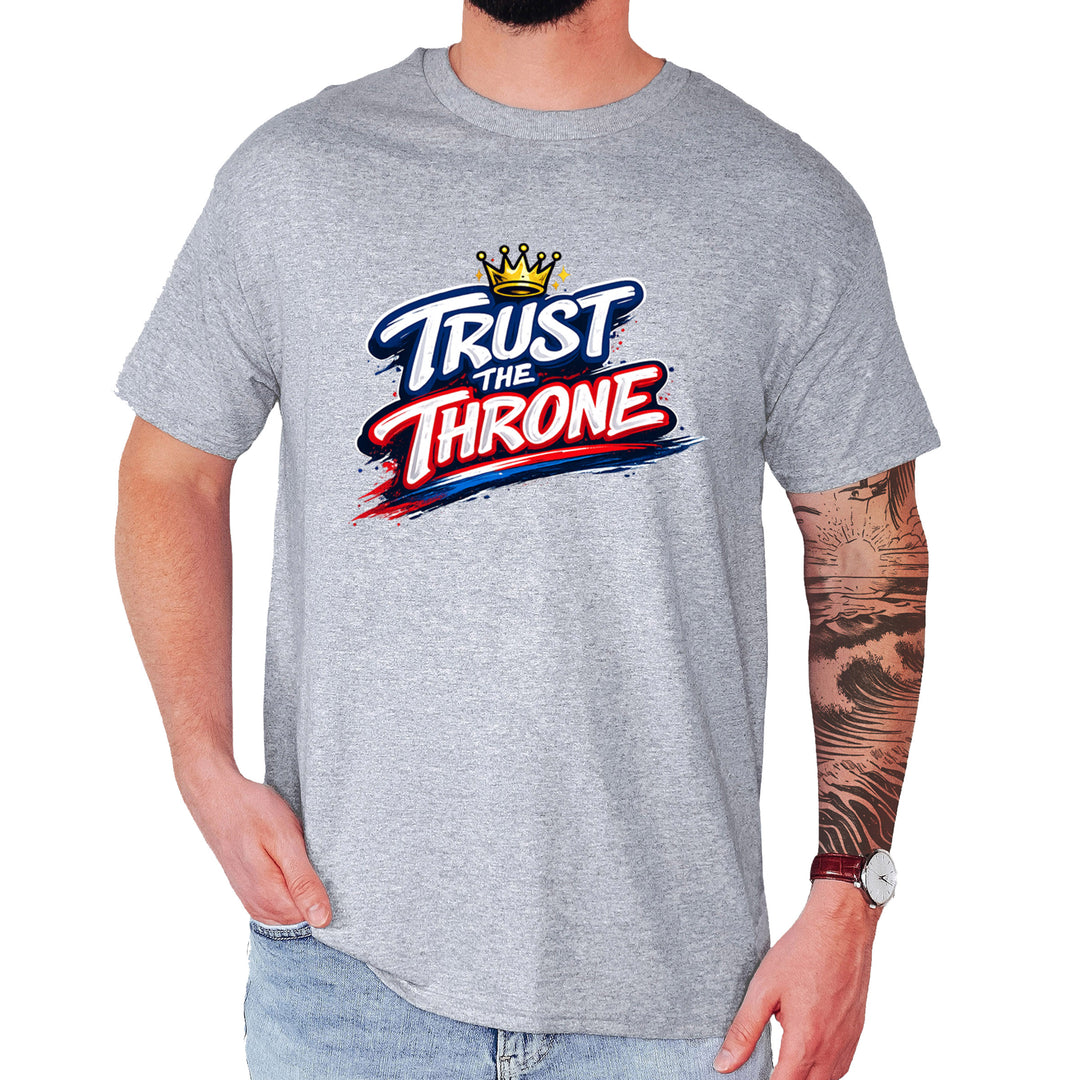 Trust The Throne Crown Philly Hoops Mens T-shirt Heather Grey