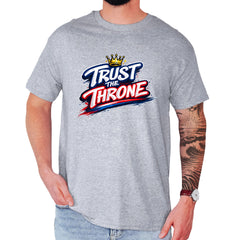 Trust The Throne Crown Philly Hoops Mens T-shirt Heather Grey