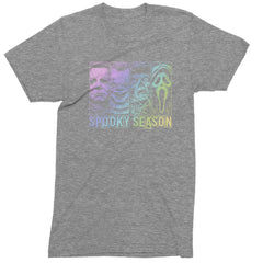 Spooky Season Horror Icons Halloween Mens T-shirt Heather Grey