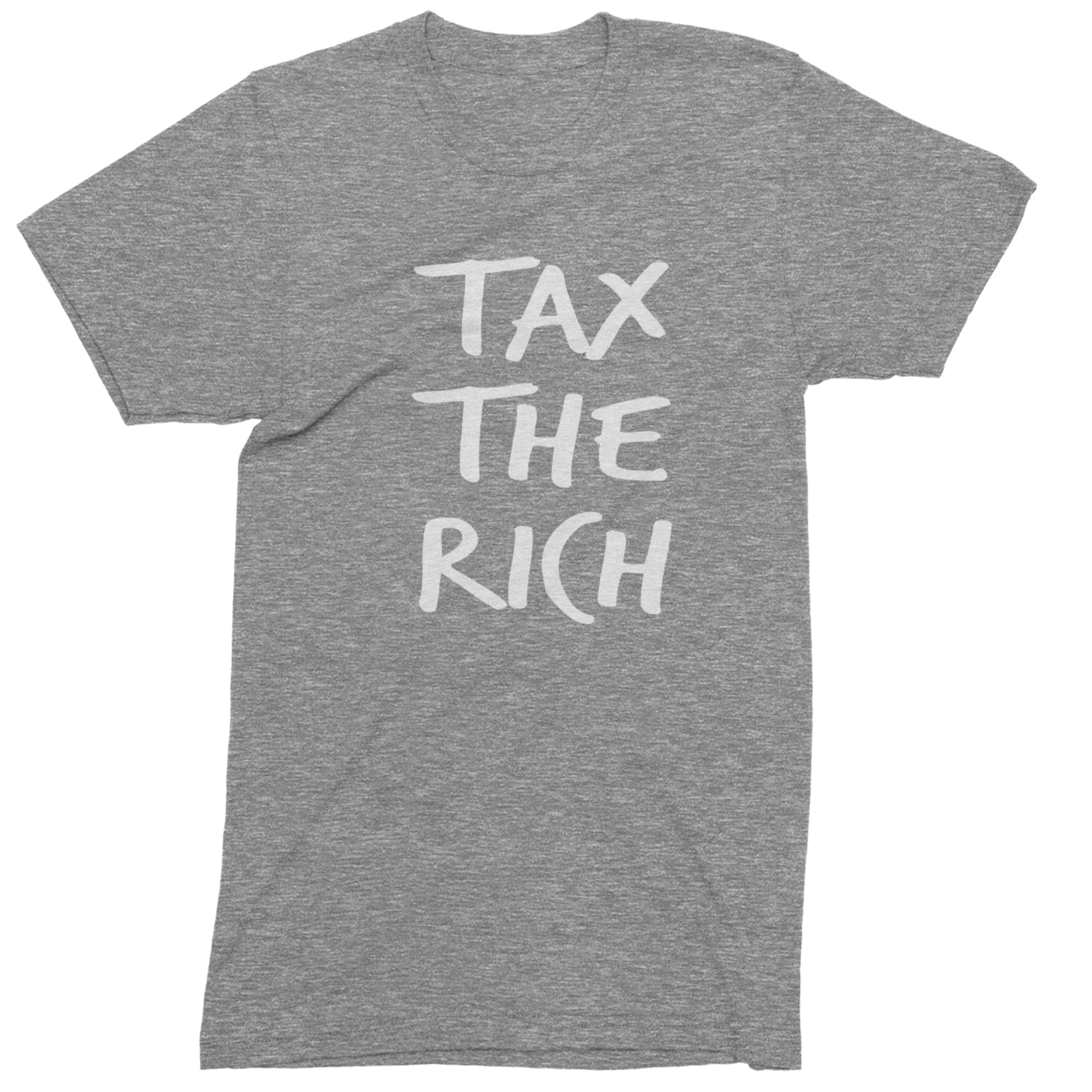 Tax the Rich Protest Wealth Inequality Mens T-shirt Heather Grey