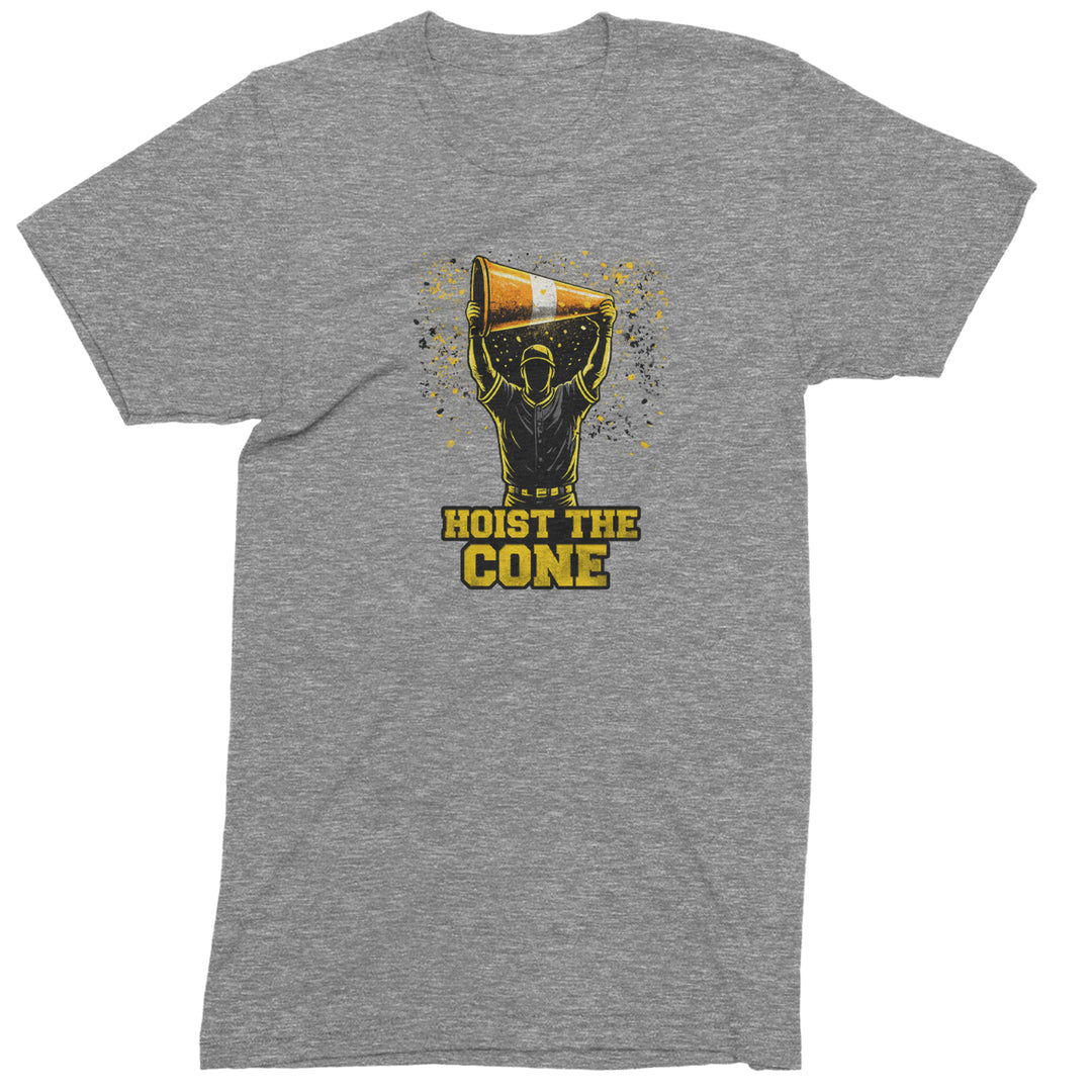Hoist The Cone Pittsburgh Pride Mens T-shirt Heather Grey