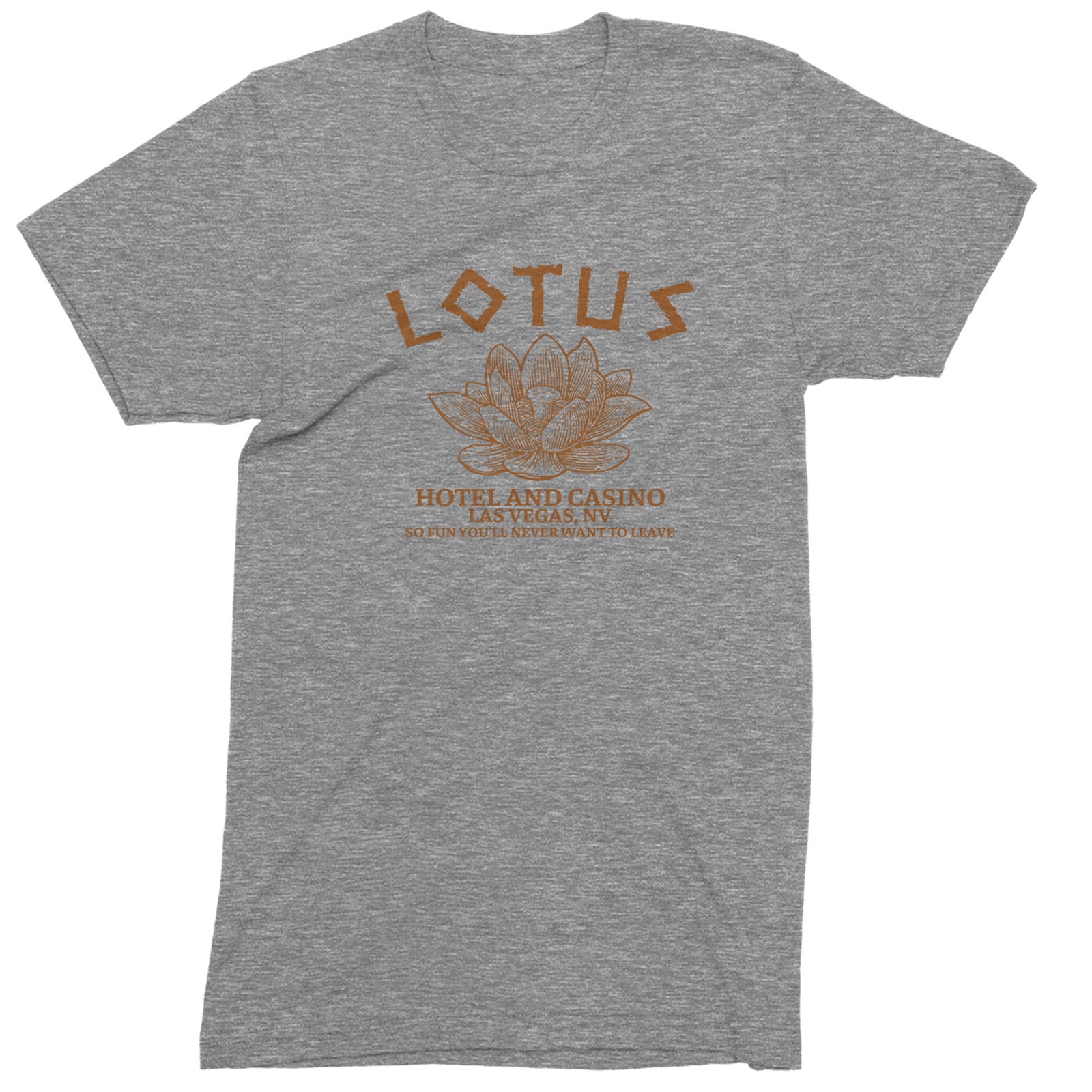Lotus Hotel and Casino Mens T-shirt Heather Grey