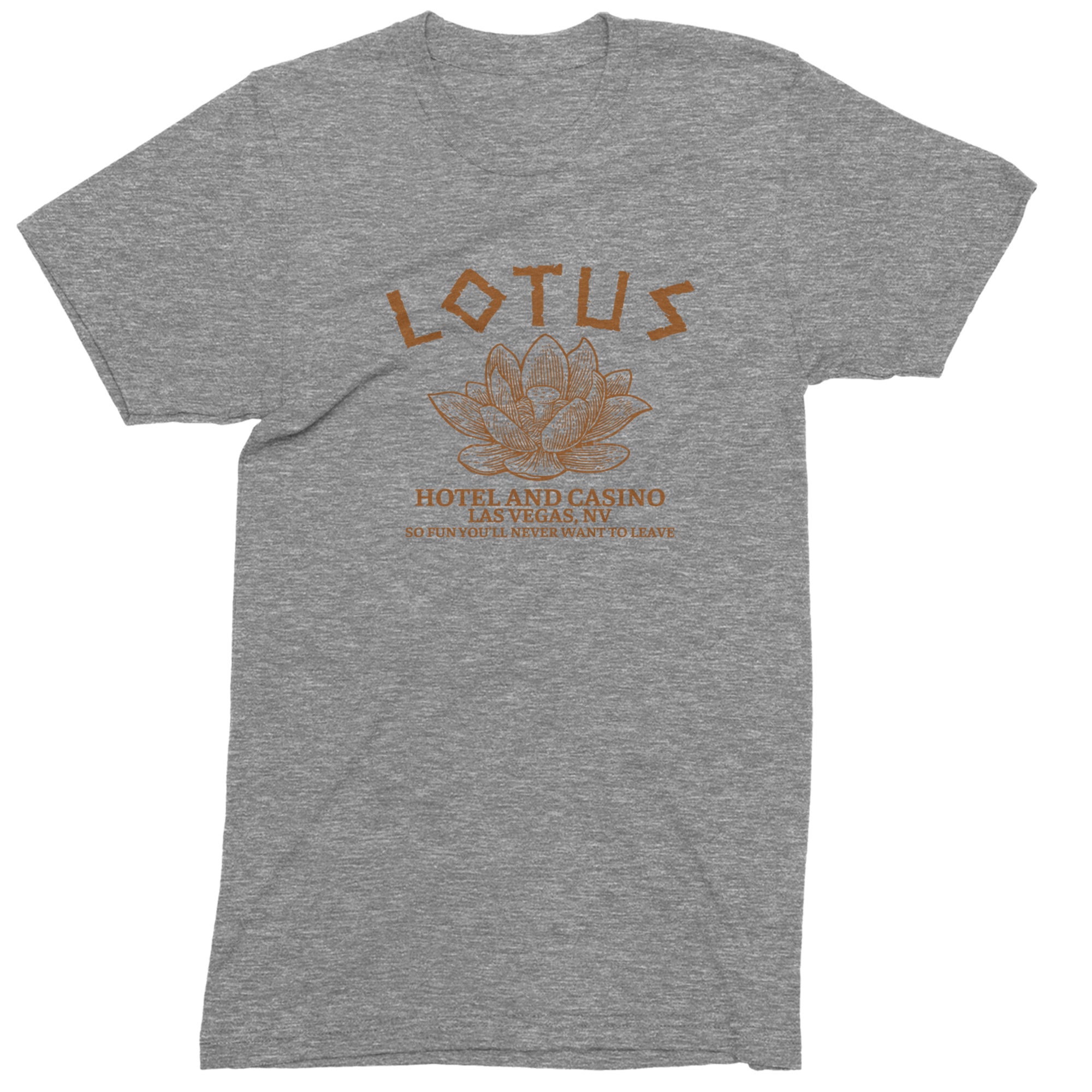 Lotus Hotel and Casino Mens T-shirt Heather Grey