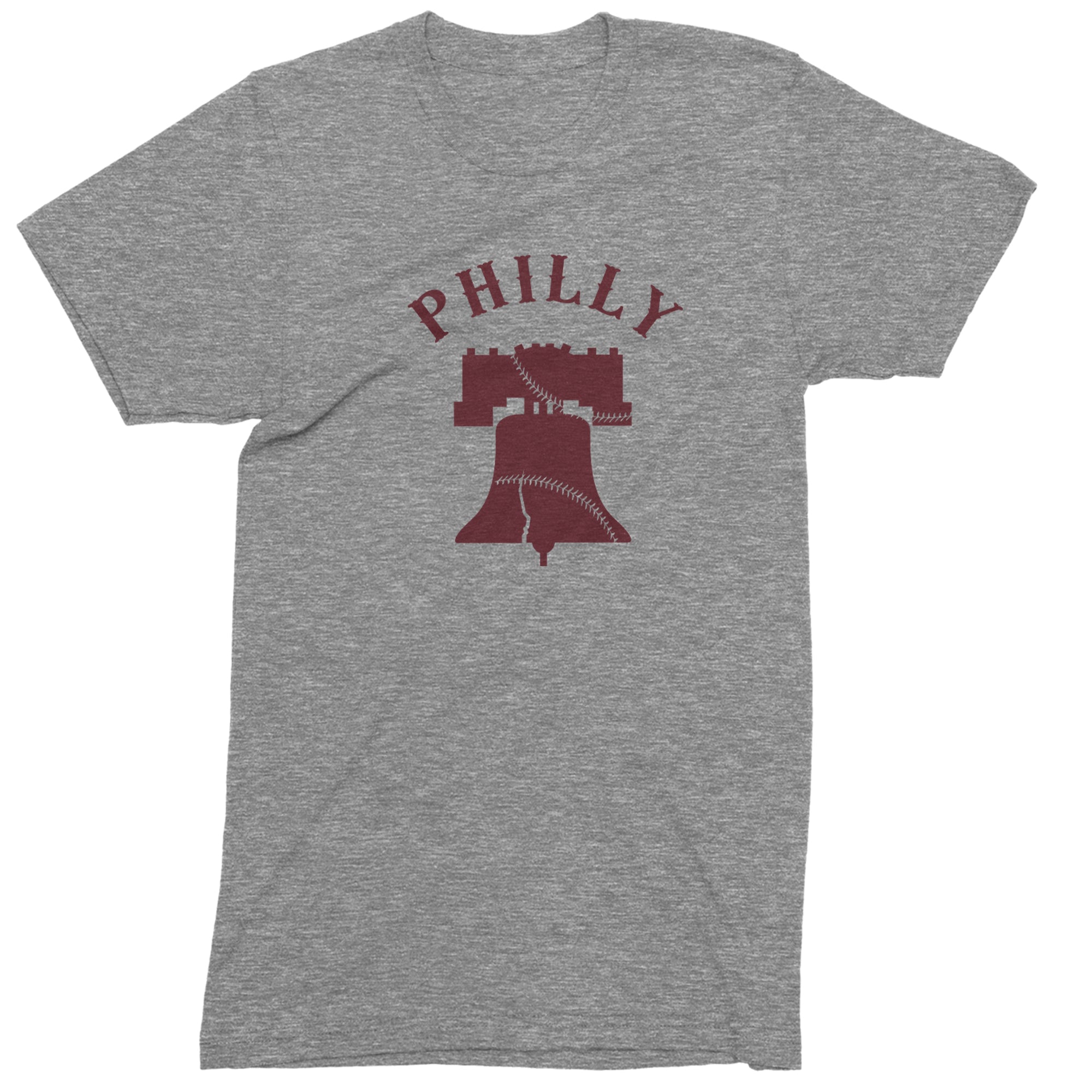 Philly Cracked Liberty Bell Men's T-shirt Heather Grey