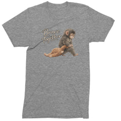 Punch Brave Together Stuffed Animal Mens T-shirt Heather Grey
