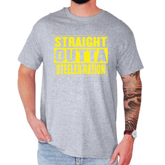 Straight Outta Steeler Nation Football  Mens T-shirt Heather Grey