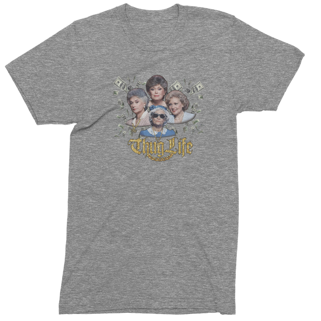 Golden Chain Thug Life Girls Mens T-shirt Heather Grey