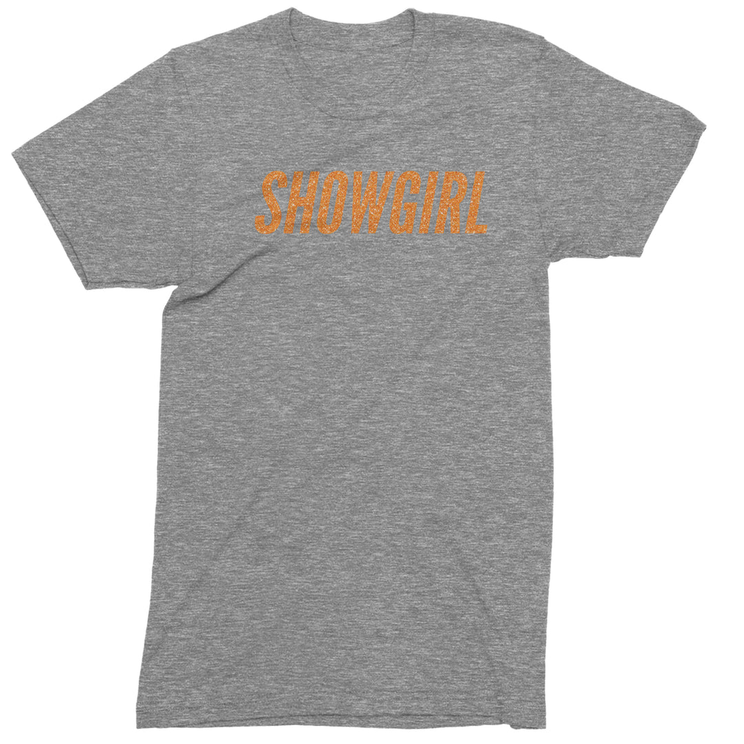 Showgirl Orange Glitter Mens T-shirt Heather Grey