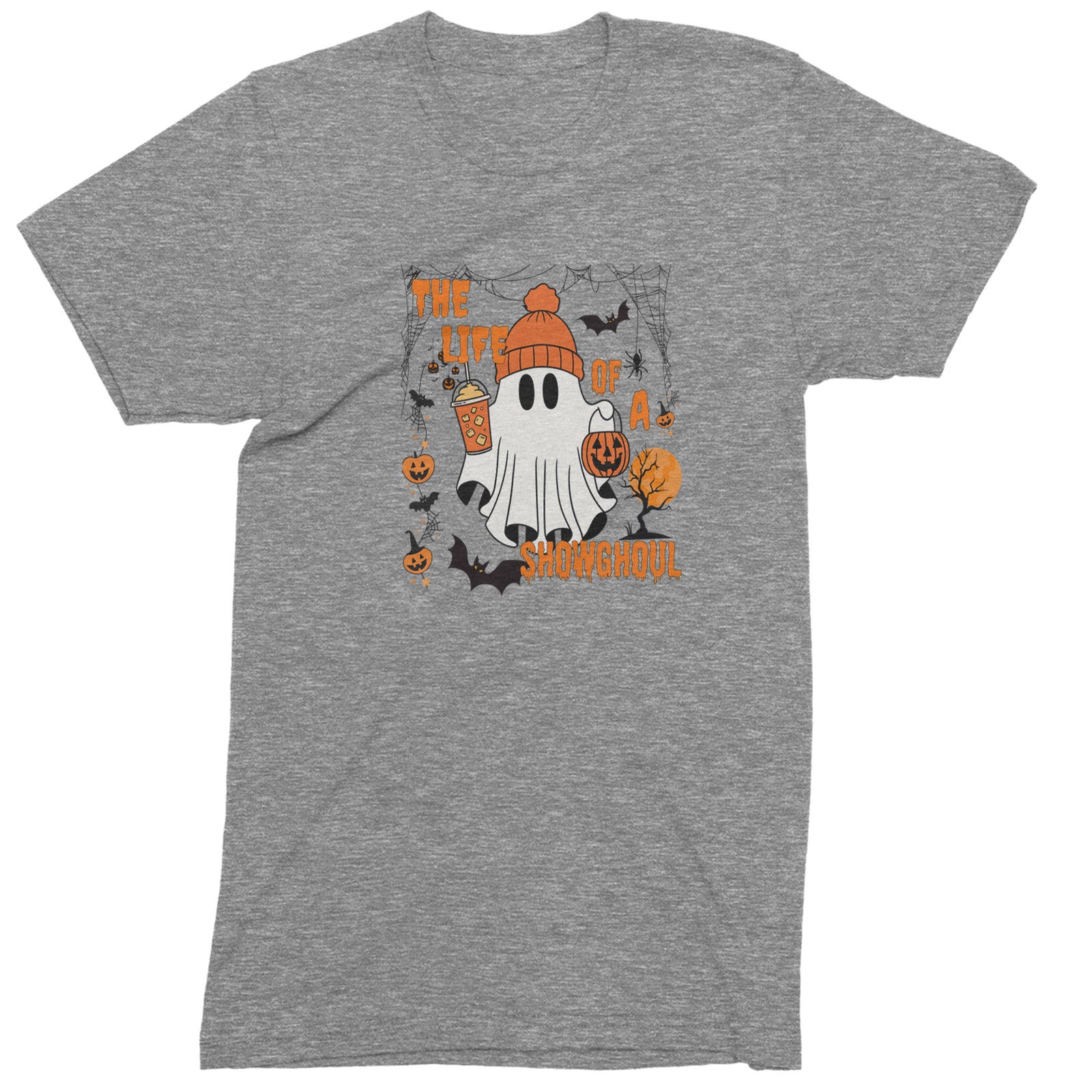 Life of a Showghoul Halloween Showgirl Vibes Mens T-shirt Heather Grey