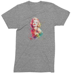 Mrs. Monroe Watercolors Bombshell Mens T-shirt Heather Grey