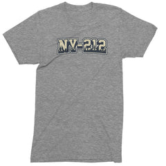 New York City 212 Area Code Skyline  Mens T-shirt Heather Grey