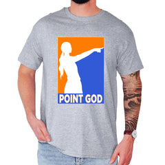 Point God Cunningham Basketball Pointing Meme  Mens T-shirt Heather Grey
