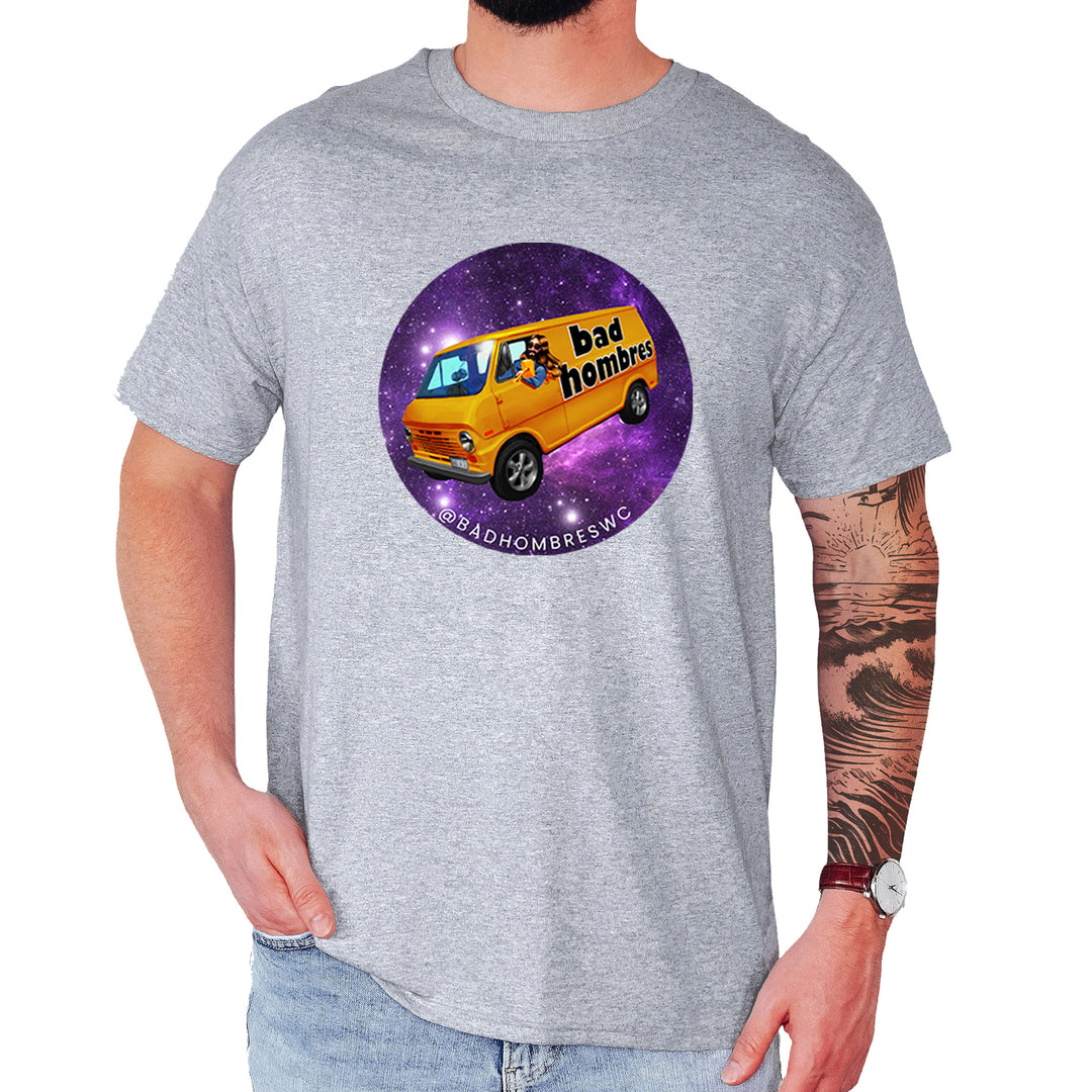 Bad Hombres Space West Chester Band Mens T-shirt Heather Grey
