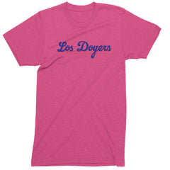 Los Doyers LA Baseball Men's T-shirt Hot Pink