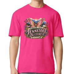 Forever Our Tennessee Butterfly Dolly Mens T-shirt Hot Pink