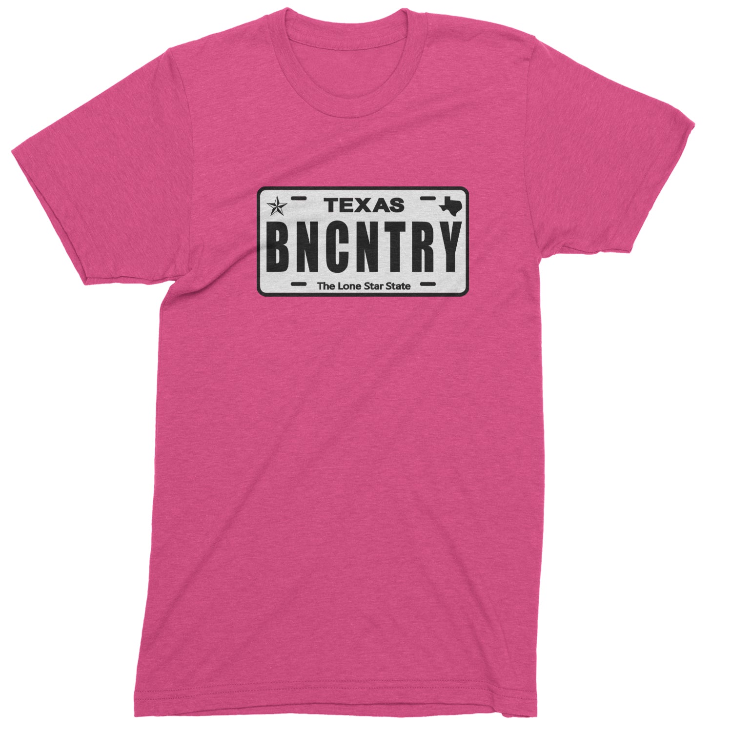 Texas License Plate BNCNTRY Youth-Sized Hoodie Hot Pink