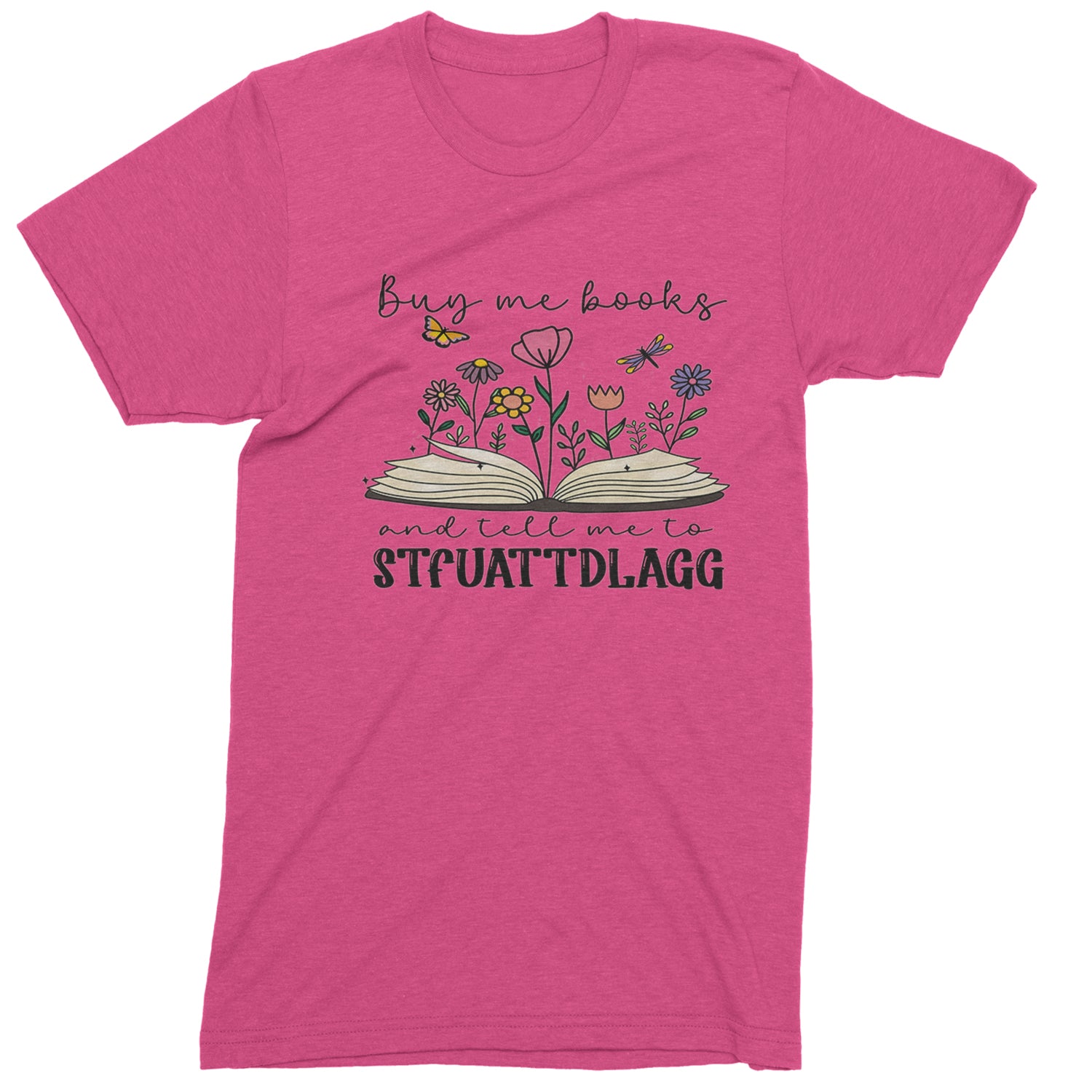 Buy Me A Book And Tell Me To Stfuattdlagg Youth-Sized Hoodie Hot Pink