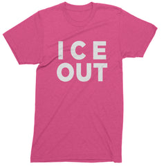 Ice Out Protest Mens T-shirt Hot Pink