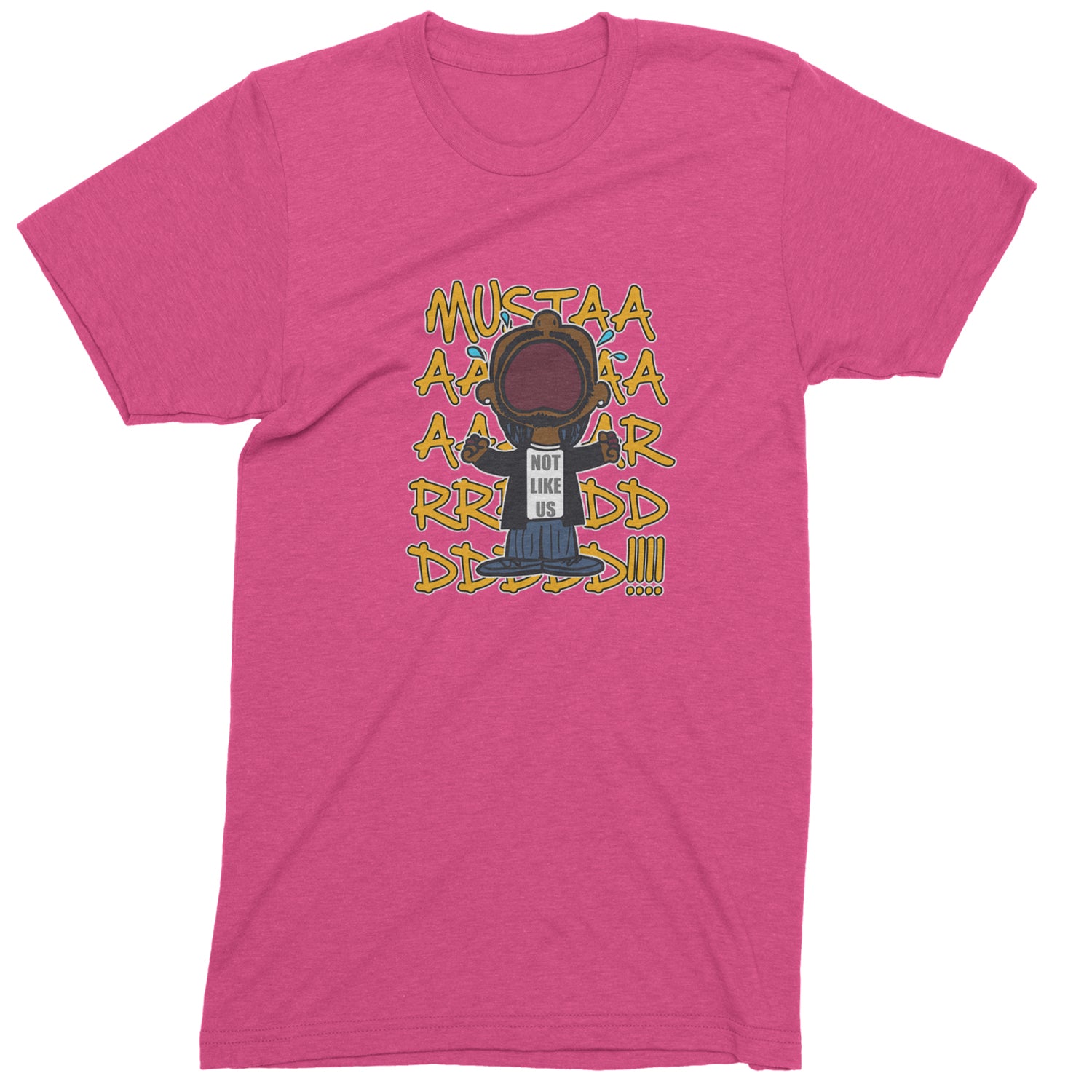 MUSTARD! Not Like Us Tv Off Men's T-shirt Hot Pink