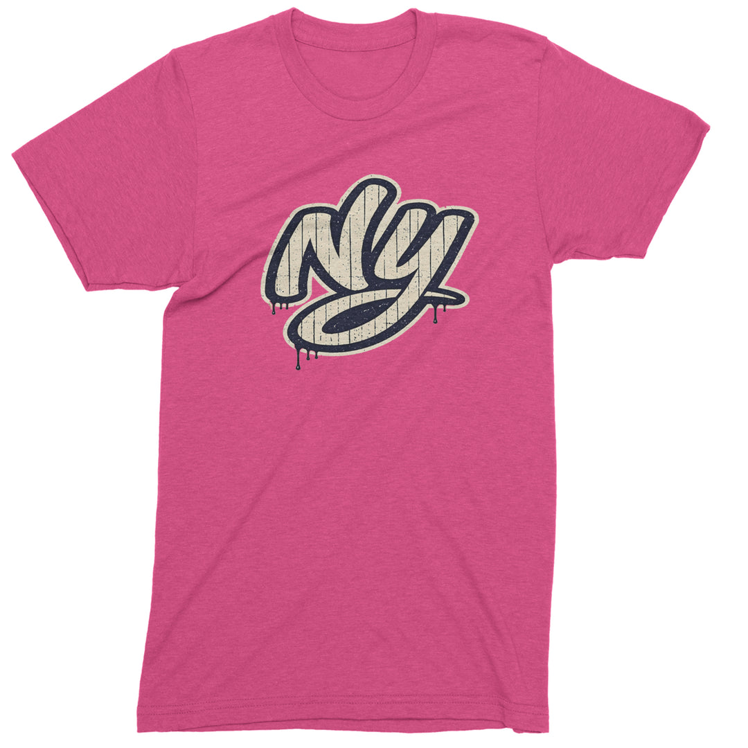 NYC New York City Grunge Street Mens T-shirt Hot Pink