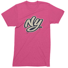 NYC New York City Grunge Street Mens T-shirt Hot Pink
