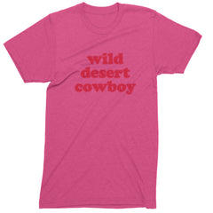 Wild Desert Cowboy Country Mens T-shirt Hot Pink