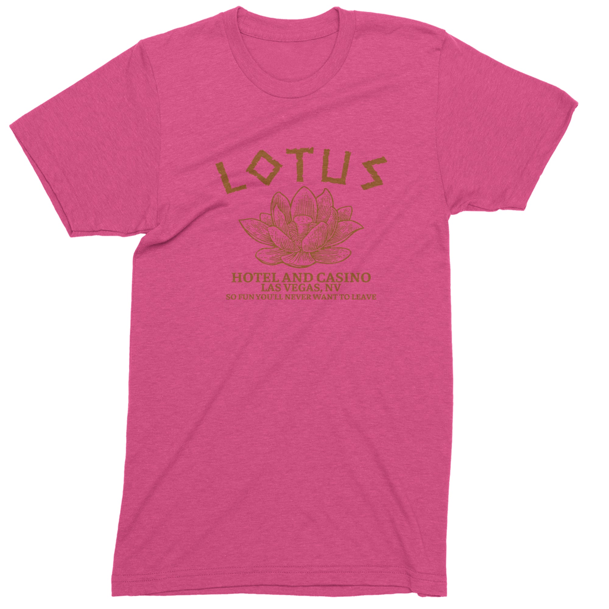Lotus Hotel and Casino Mens T-shirt Hot Pink
