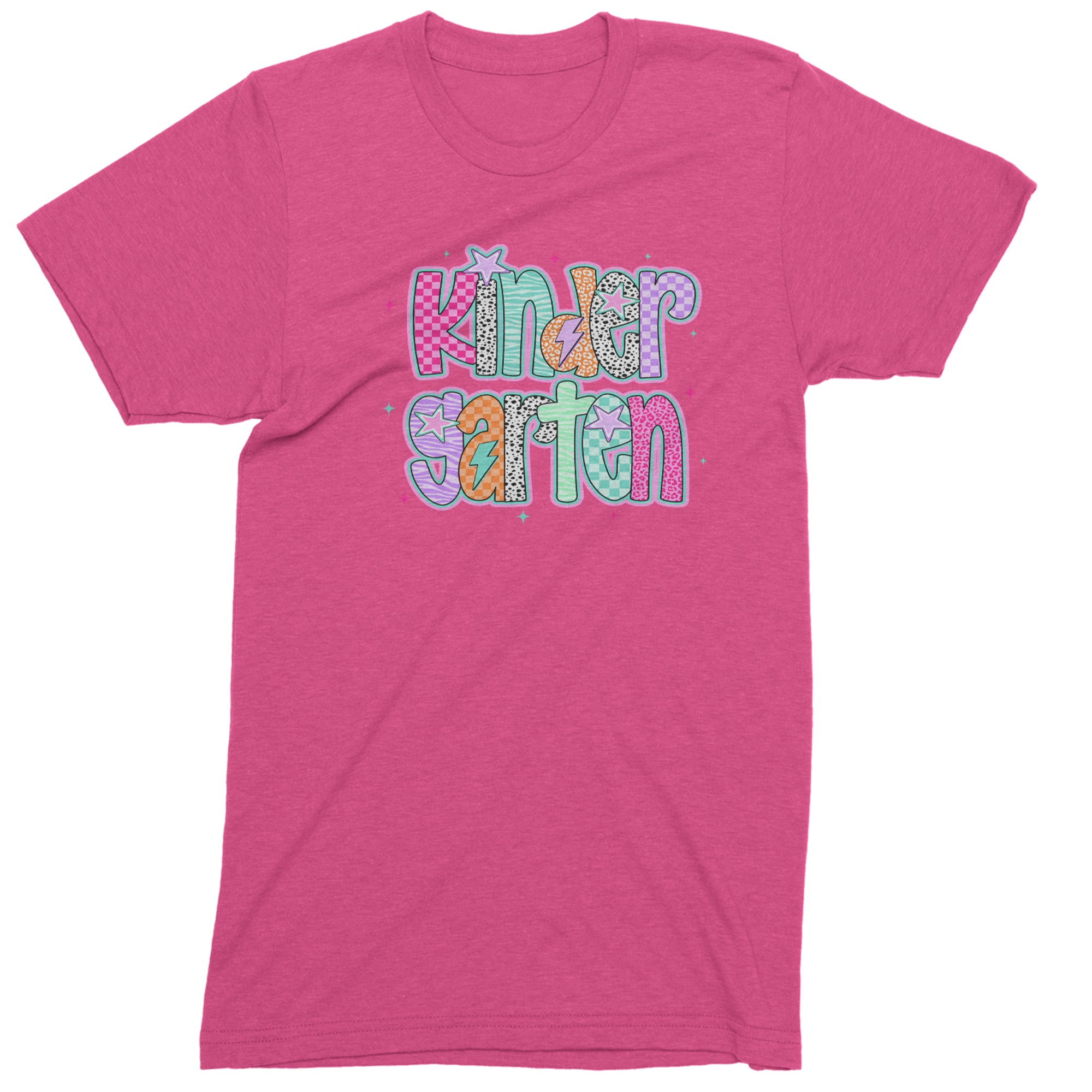 Kindergarten Cutie Colorful Back to School Men's T-shirt Hot Pink