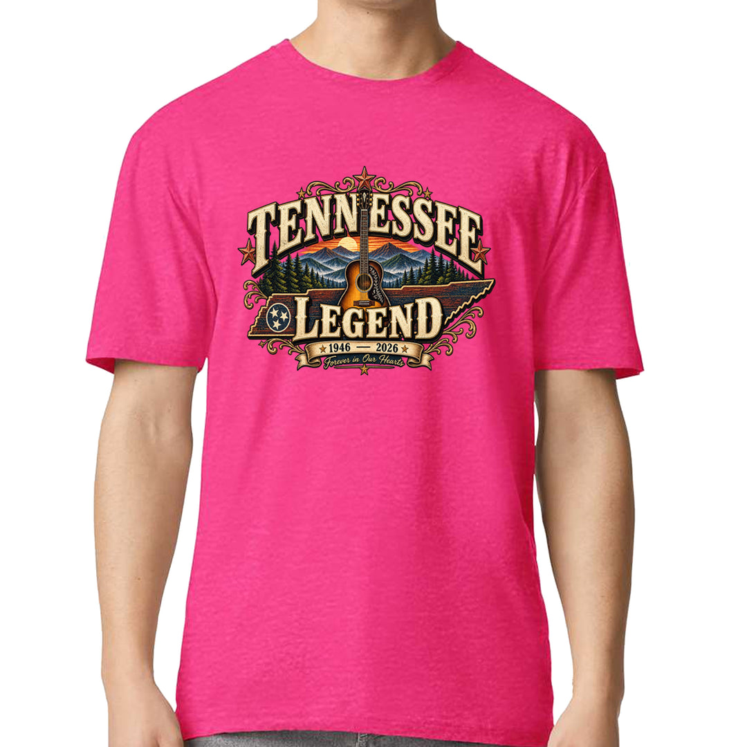 Tennessee Legend Country Music Dolly Mens T-shirt Hot Pink
