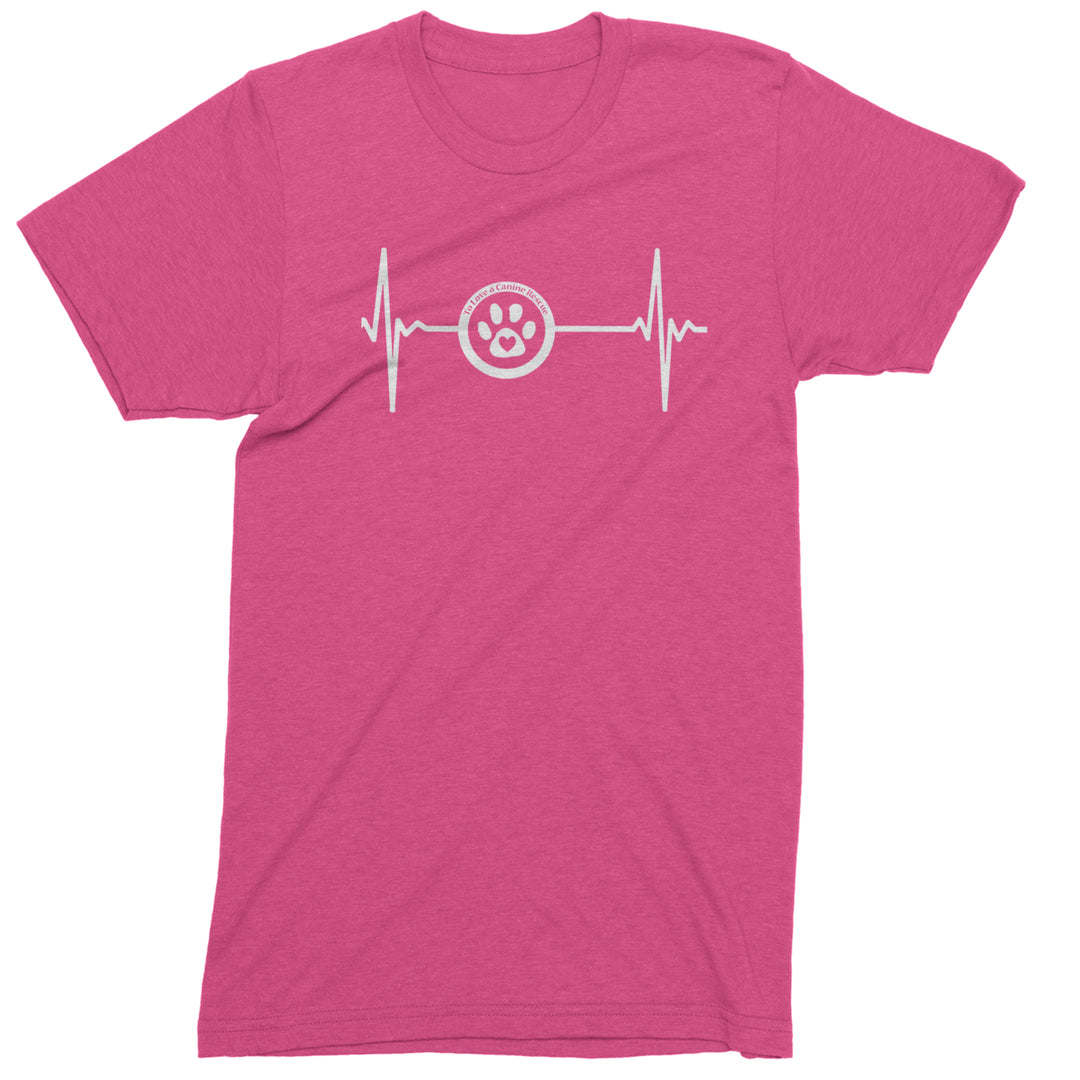 TLC Rescue Heartbeat Mens T-shirt Hot Pink