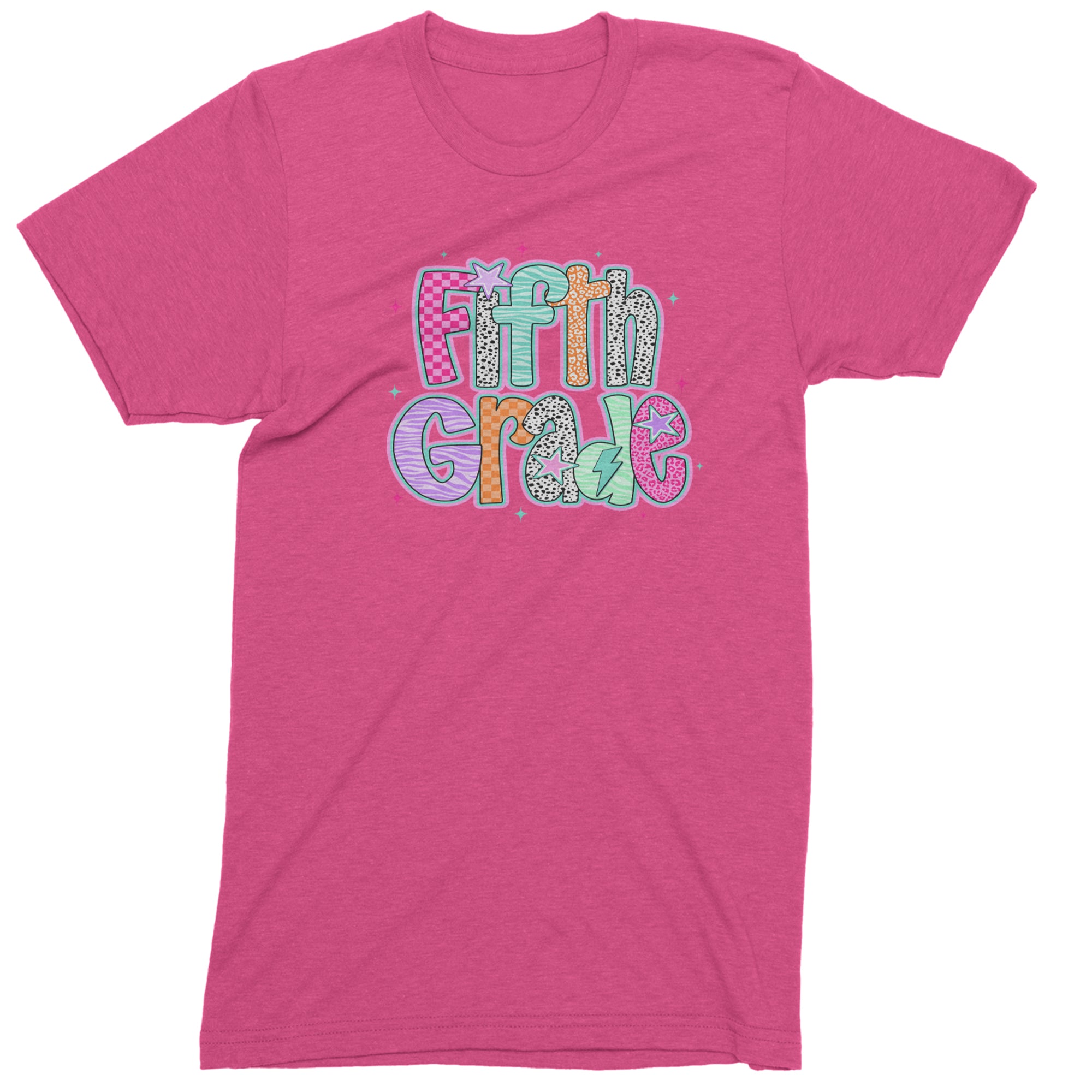 Fifth Grade Fly Colorful Back to School Men's T-shirt Hot Pink