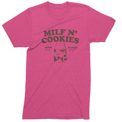 Milf And Cookies Mens T-shirt Hot Pink