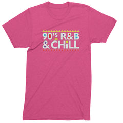 90s R&amp;B and Chill Retro Throwback Mens T-shirt Hot Pink