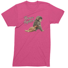 Punch Brave Together Stuffed Animal Mens T-shirt Hot Pink
