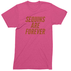 Sequins Are Forever Retro Glam Mens T-shirt Hot Pink