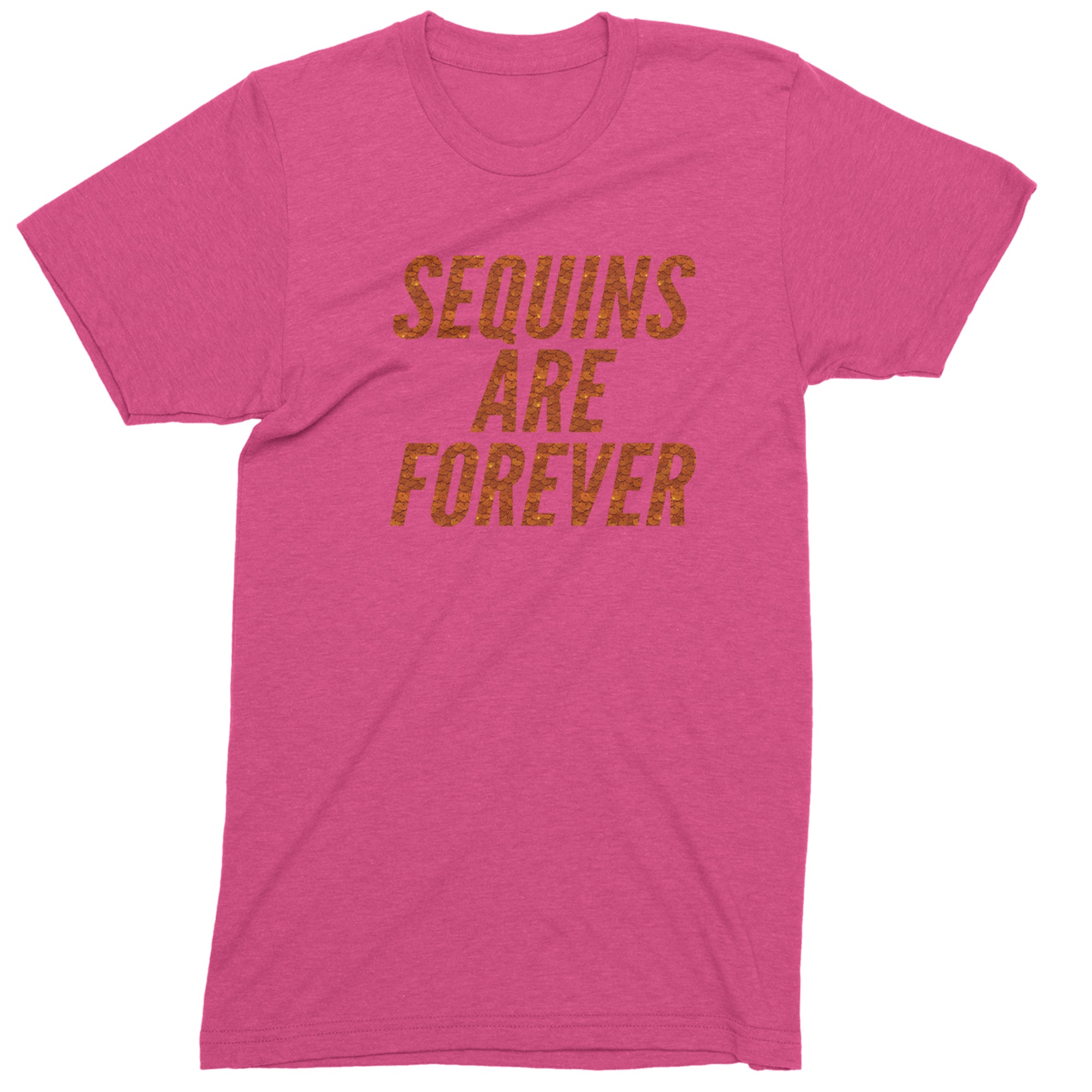 Sequins Are Forever Retro Glam Mens T-shirt Hot Pink
