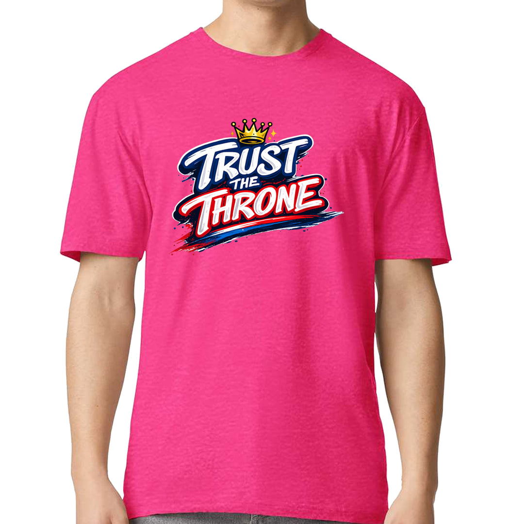 Trust The Throne Crown Philly Hoops Mens T-shirt Hot Pink
