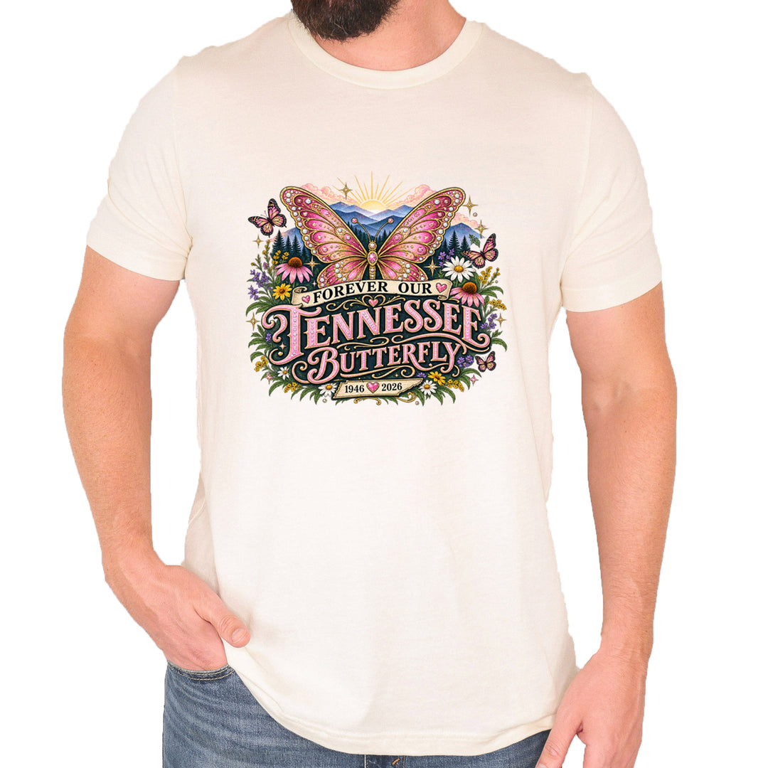 Forever Our Tennessee Butterfly Dolly Mens T-shirt Ivory