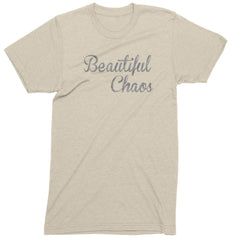 Beautiful Chaos Glitter Music Festival Mens T-shirt Ivory