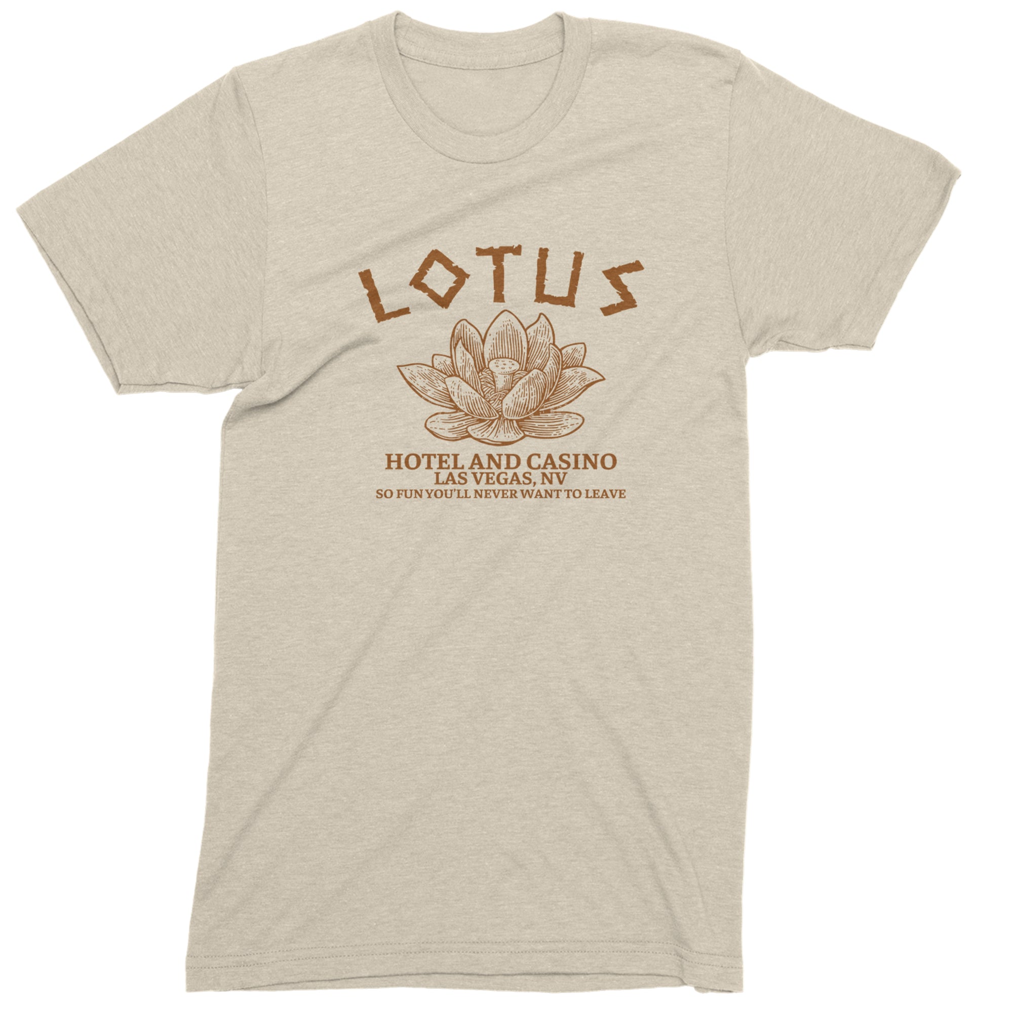 Lotus Hotel and Casino Mens T-shirt Ivory