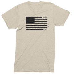 Redacted American Flag Mens T-shirt Ivory