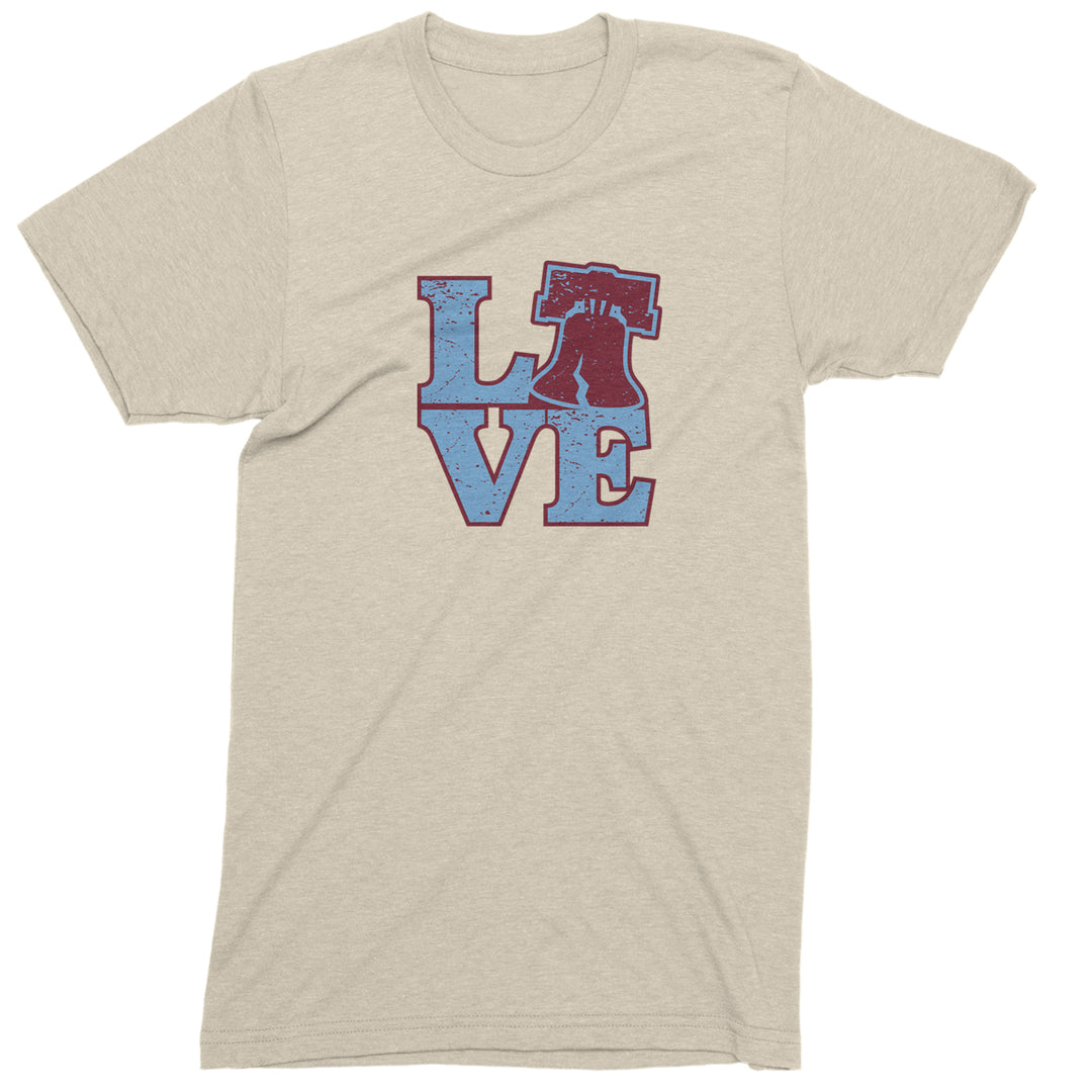 Love Philly Liberty Bell Mens T-shirt Ivory