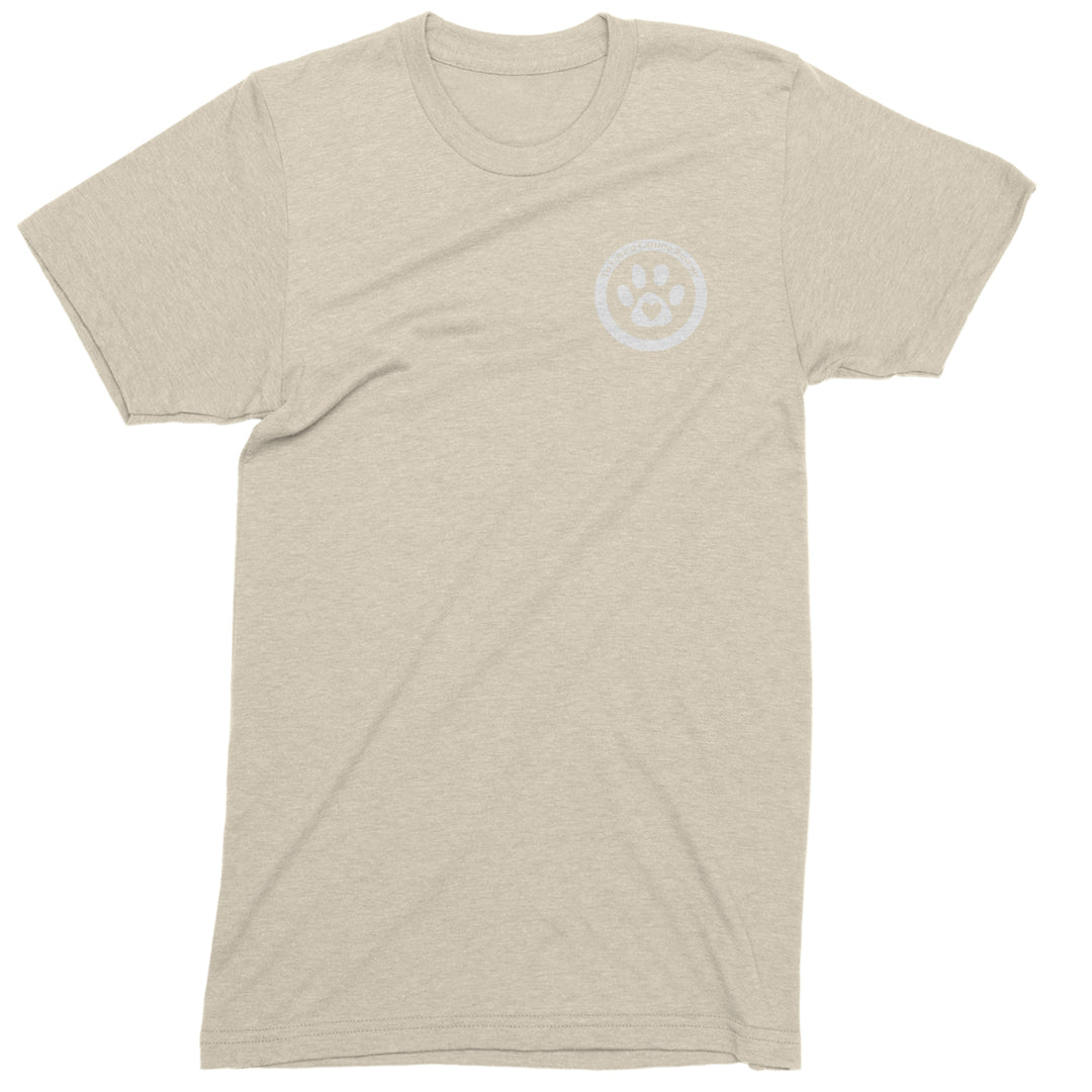 TLC To Love a Canine Dog Rescue White Mens T-shirt Ivory