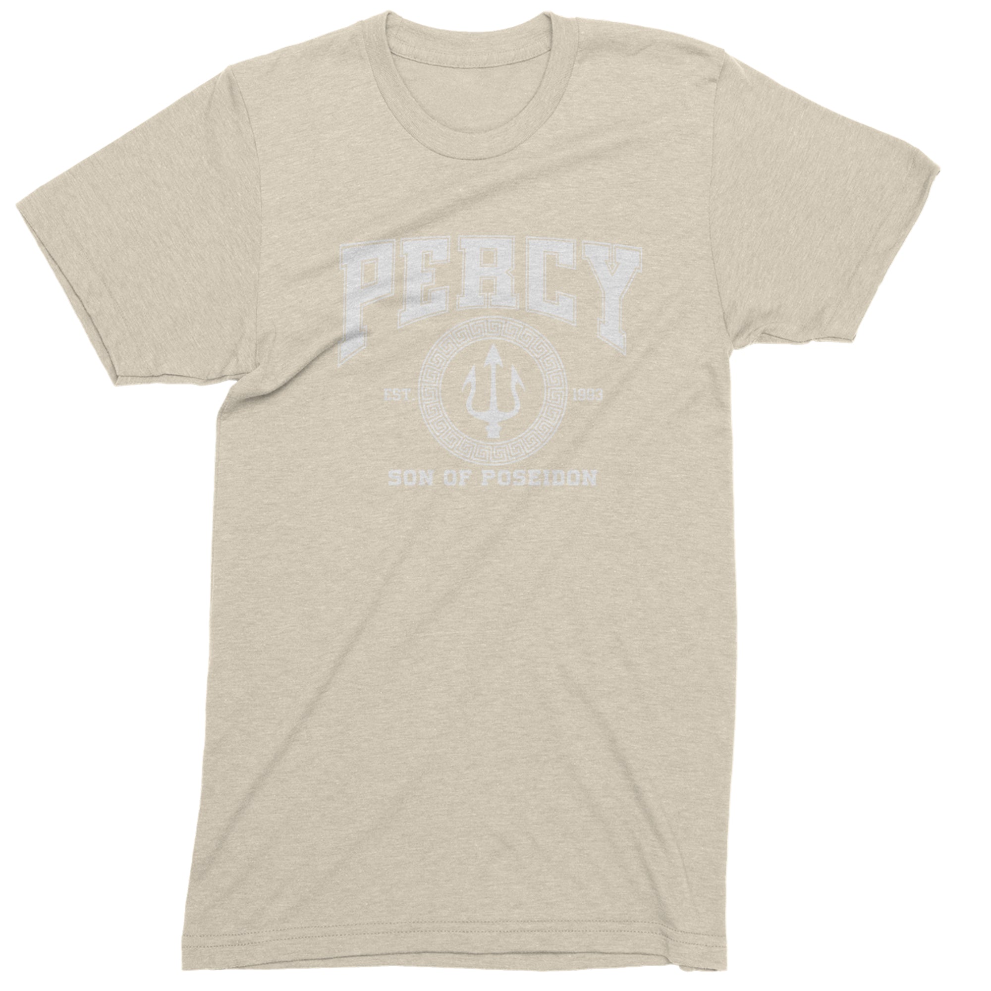 Percy Son Of Poseidon Sea God Mens T-shirt Ivory