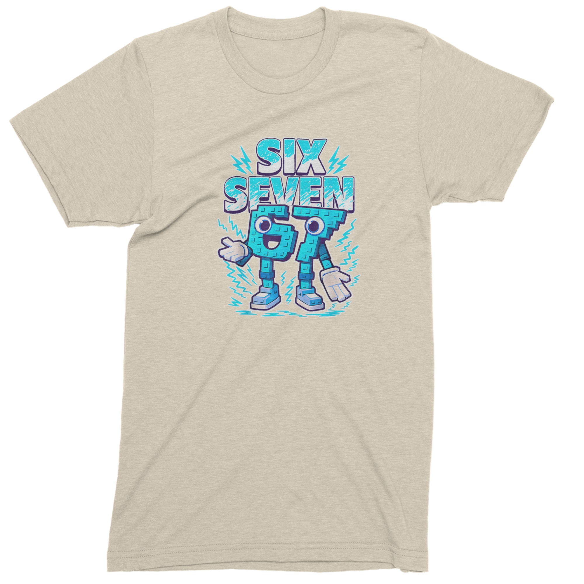 67 Brainrot Meme Slang Mens T-shirt Ivory