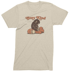 Punch Stay Kind Macaque Mens T-shirt Ivory